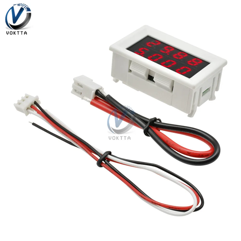 DC 100V 200V 10A мини Двойной цифровой вольтметр амперметр измеритель напряжения тока