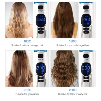 

Professional Vapor Spray Fast Electric Smooth Brush Titanium Ceramic Steam Hair Straightener Comb Styling Flat Iron