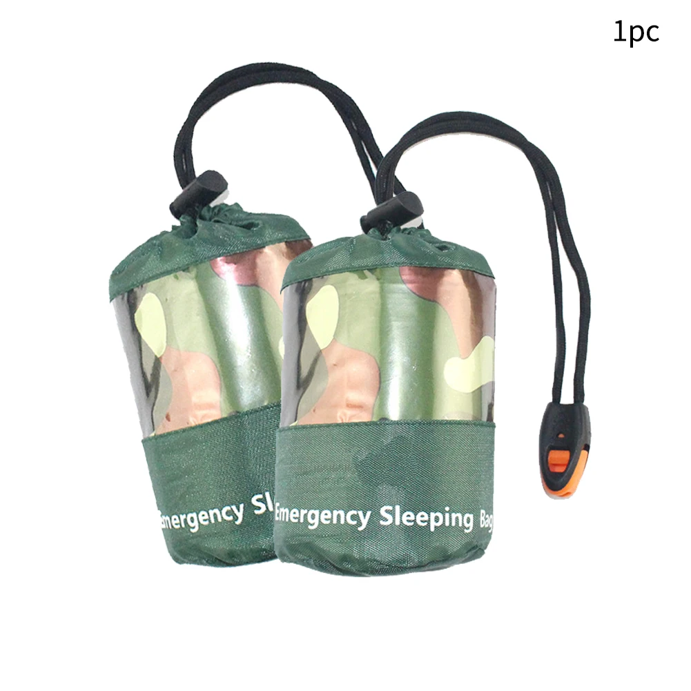 Портативный водонепроницаемый многоразовый разведочный с мешочком для хранения кемпинг термальный Камуфляжный спальный мешок прочный Ветрозащитный походный