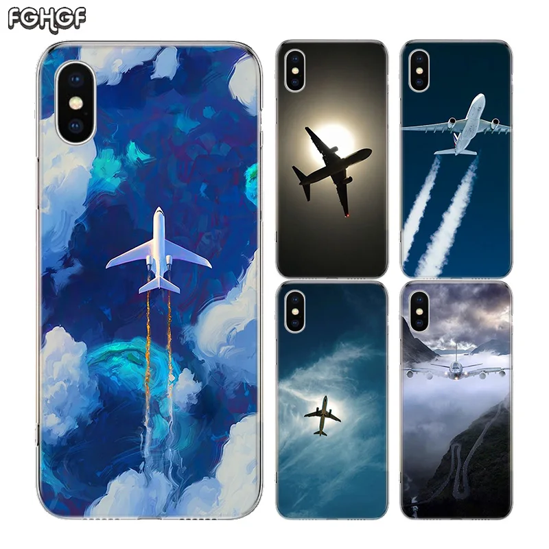 Силиконовый чехол для телефона Aeroplane cellular Fundas Apple iPhone 6 6S 7 8 Plus + X 10 Ten XS MAX XR 5 5S SE Heart