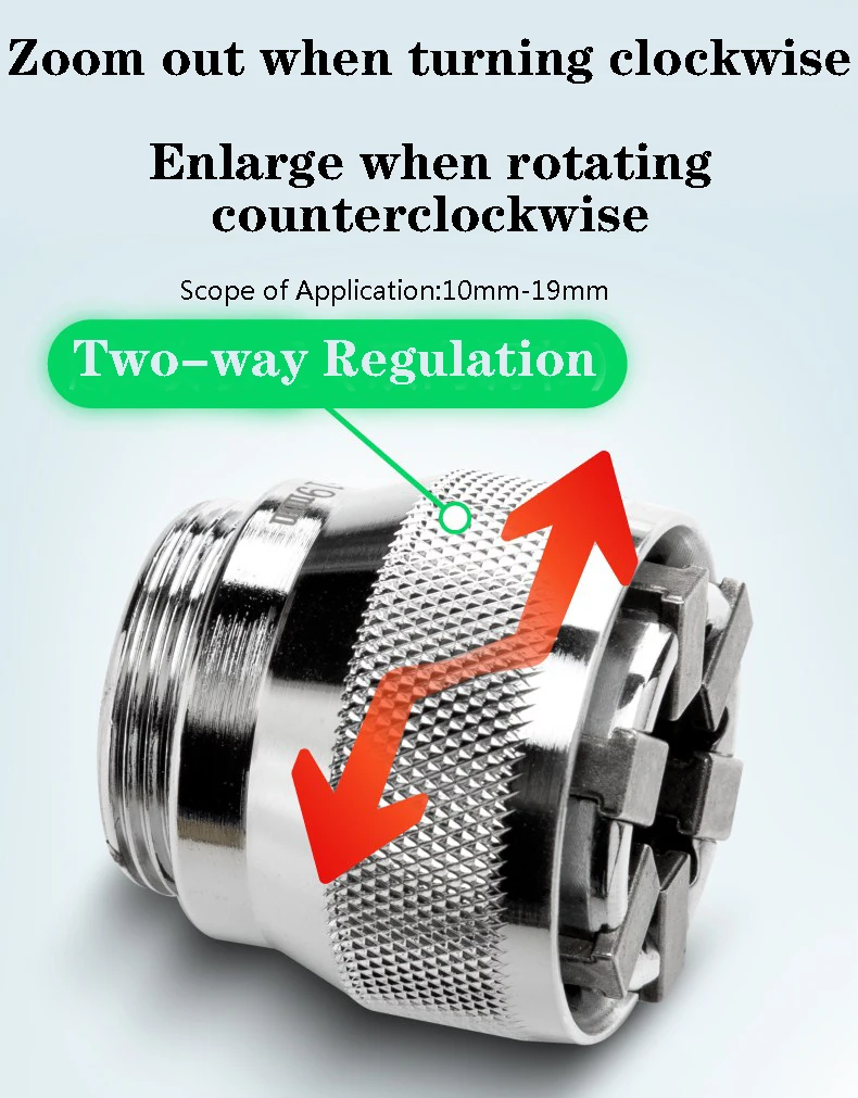 1PC 3/8 inch Drive 10-19 mm Adjustable Hex universal Socket Torque Ratchet Socket Adapter Wrench Head Spanner Sleeve Repair Tool
