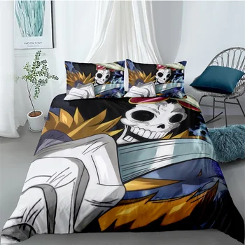 

Comic One Piece Skull Bedding Set Bedroom Decor Hypoallergenic Quilt Cover Doona 1PC Duvet Cover with Pillowcase Dropship