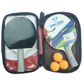 

1Pair Table Tennis Racket Horizontal Training Ping Pong Board Table Tennis Racket Set With Three Pingpong Ball Beginning Student