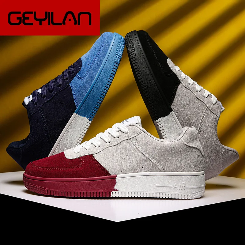 

New Style Gradient Contrast Color MEN'S SHOES 2019 Autumn Trend Air Force Shoes Teenager Sports Footwear