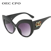 OEC CPO, новинка, сексуальные солнцезащитные очки "кошачий глаз" для женщин, Ретро стиль, фирменный дизайн, тонированные, G Алмаз, высокая мода, солнцезащитные очки для женщин Oculos O52