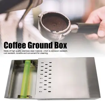 

Coffee Tamper Commercial Use Drawer Type Stainless Steel Coffee Ground Knock Container Bucket Box With Rod Kitchen Coffee