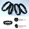 Vnox Personalize Family Name Bracelets for Men Black Layered Braided Leather with Stainless Steel Charms Custom Christmas Gift ► Photo 3/6