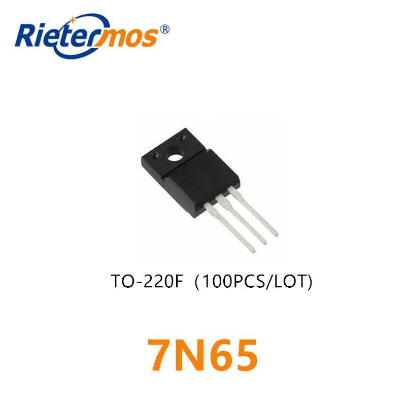 

100 шт. FQPF7N65 FQPF7N65C 7N65 NMOS 7A650V TO-220F, сделано в Китае