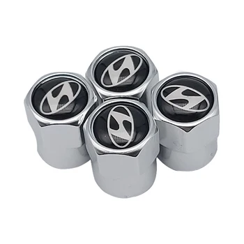 

car sticker Cap AIR VALVE CAP for Hyundai Solaris Accent I30 IX35 Tucson Elantra Motorcycle Car Styling Accessories