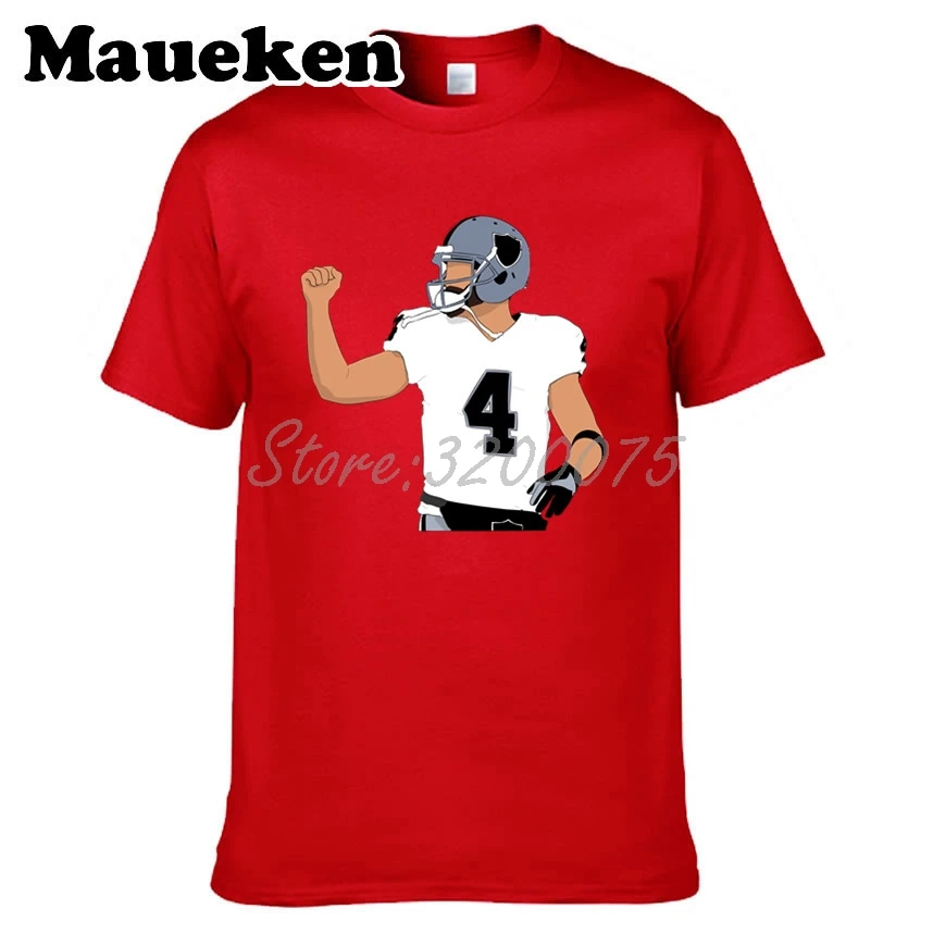 8 Мужская футболка Derek Carr 4 одежда футболка мужская футболка с круглым вырезом Футболка W19102310 - Цвет: 8