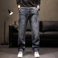 Men's Jeans Harlan Stitching Jeans Loose Hip Hop Baggy Denim Pants Men Cargo Trousers Size 28-44 2