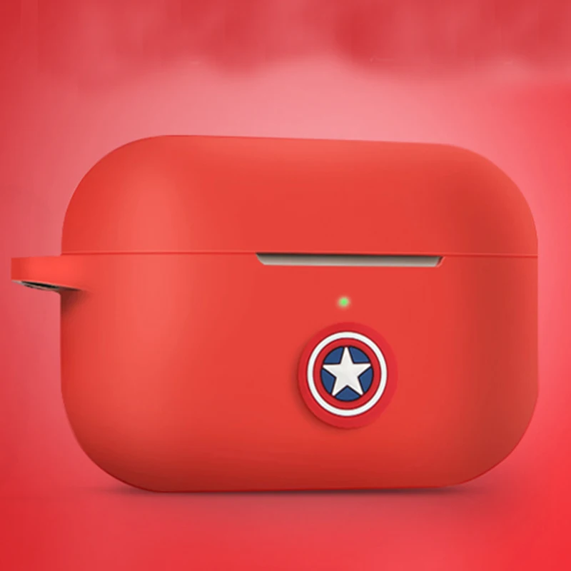 Мультяшный силиконовый чехол для наушников Marvel с Bluetooth для Apple AirPods Pro, ультратонкий милый защитный чехол для зарядного устройства - Цвет: 2