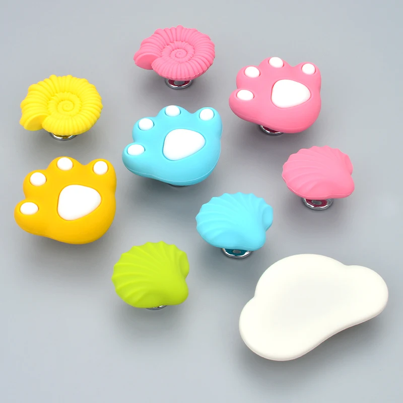 

Children's room cabinet door handle cabinet drawer cute cartoon handle environmentally friendly silicone safety cabinet handle