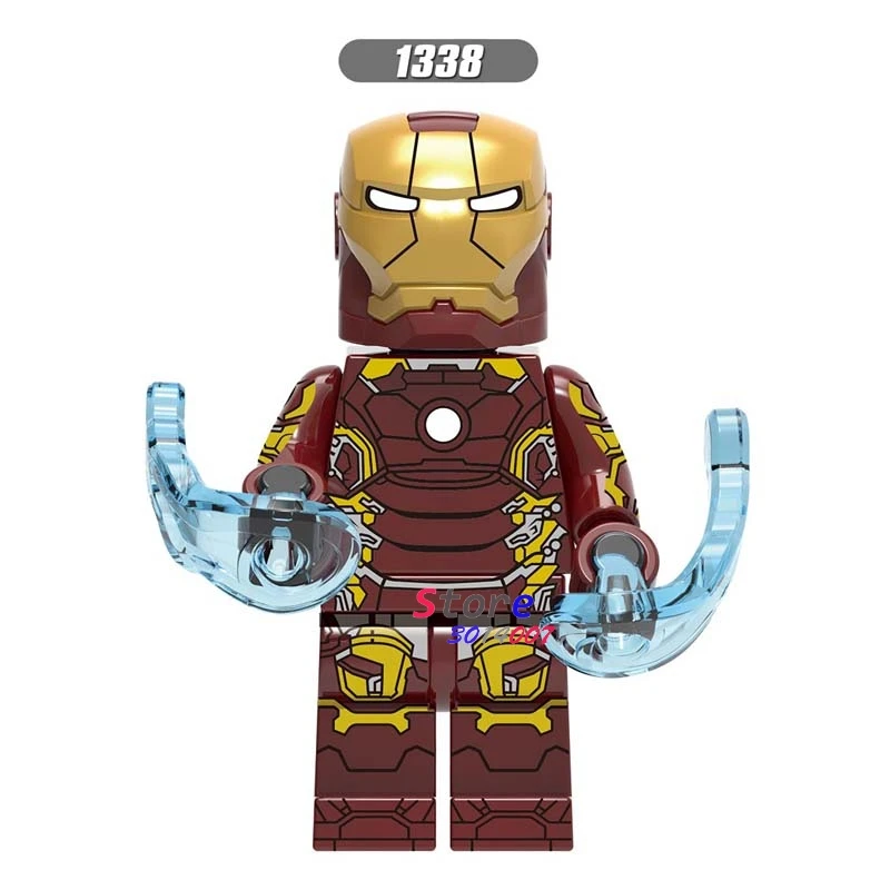 Одиночный Мстители эндшпиль Железный человек легионы альтрон Mark17 Mark33 Mark43 Mark45 военная машина перец строительные блоки детские игрушки - Цвет: XH1338
