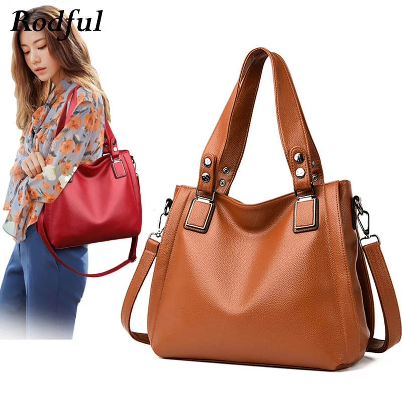 big black leather shoulder bags