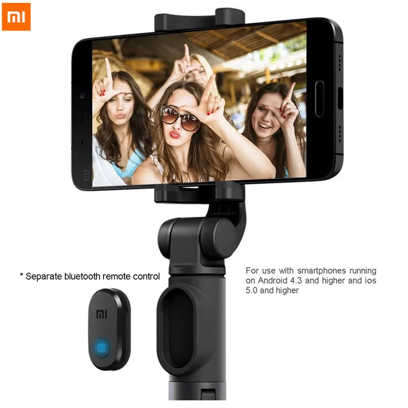 Оригинальная селфи-палка xiaomi для телефона, Bluetooth, мини-штатив, селфи-Палка с беспроводным дистанционным затвором для iPhone, samsung, Android