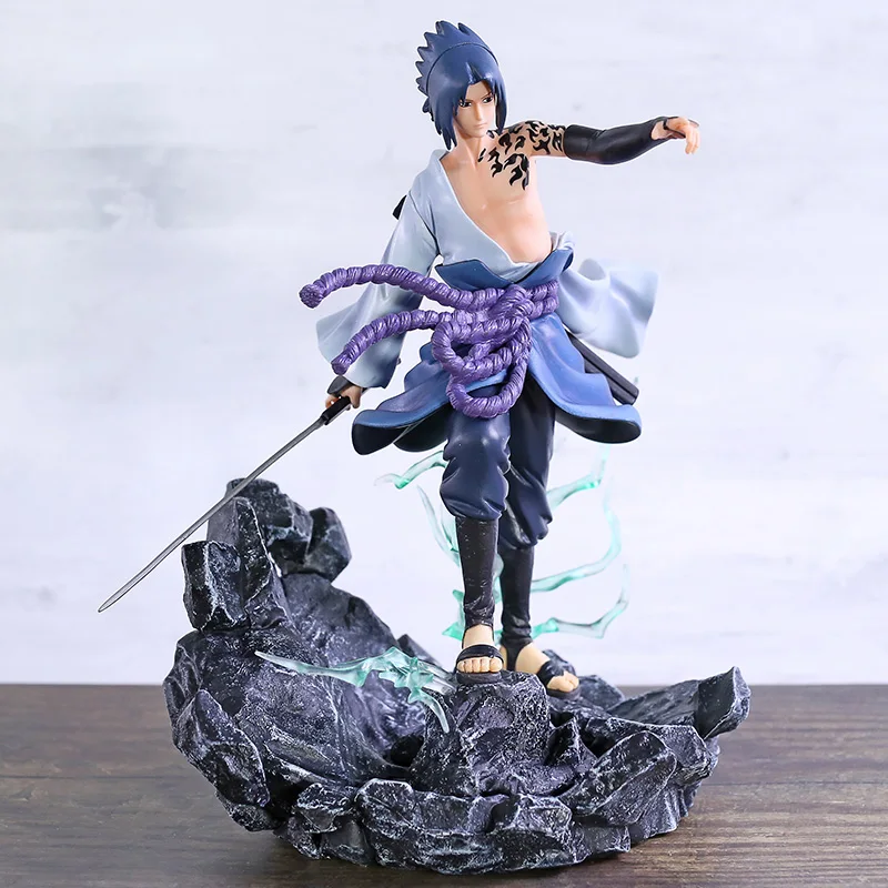 Naruto Shippuden Uchiha Sasuke Chidori Nagashi Ver. Статуя Фигурка Коллекционная ПВХ модель игрушки Фигурки