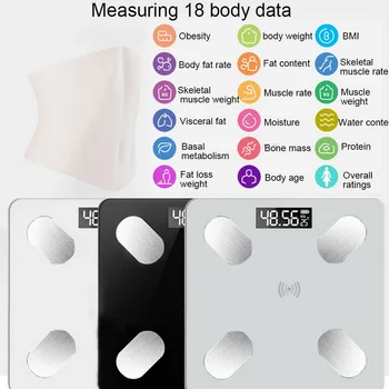 

Body Fat Scale Floor Precise Smart Electronic LED Digital Weight Scale Bathroom Balance Bluetooth APP Android Or IOS Bluetooth