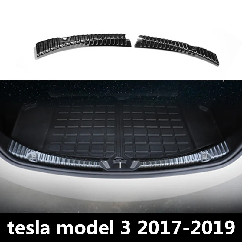 

Car Styling 1PCS Stainless Steel Rear Trunk Tail Gate Molding Strip Cover Decoration Trim For Tesla Model 3 2017 2018 2019
