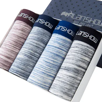 

Men Underwear Boxers 4Pcs/lot Cotton Solid Plus Size Shorts Man Comfortable Underwear Boxers Breathable for Men Boys