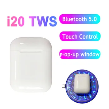 

Original i20 TWS Bluetooth 5.0 wireless Earphone 6D Super Bass Earbuds Support Wireless charging PK i10 i9000 i3000 i500 I800