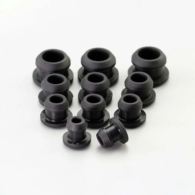10pcs Black Silicone Rubber Hole Caps 2.5mm To 50.6mm T Type Plug Cover