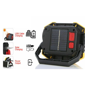 

2 Modes Worklight Rechargeable Flashlight Spotlight Fishing Floodlight