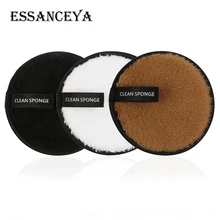 ESSANCEYA 1/3Pcs макияж спонж для снятия мягкий полотенчатая ткань микрофибра колодки Уход за кожей лица Очищение Многоразовые моющиеся салфетки колодки естественный жидкость для снятия