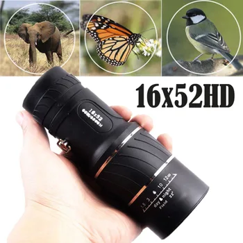 

16x52 Night Vision Adjustable Zoom Monocular Telescope High Power Prism Waterproof Fogproof Shockproof Scope Camping Hunting