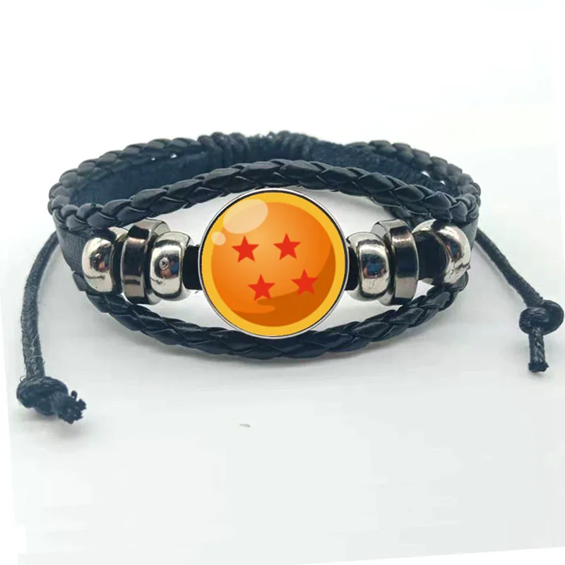 Поп аниме Dragon Ball фигурка поп игрушка многослойный тканый кожаный браслет Гоку стеклянный браслет с пулями детский подарок