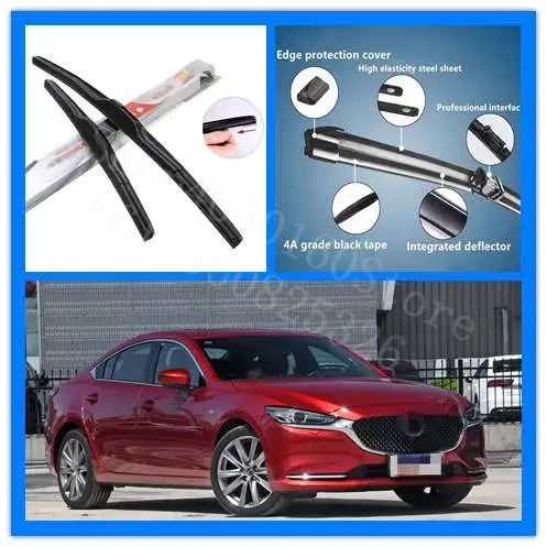 Puou для Mazda ATENZA 14-17 Высокое качество 2 шт передние мягкие резиновые щетки стеклоочистителя ветрового стекла
