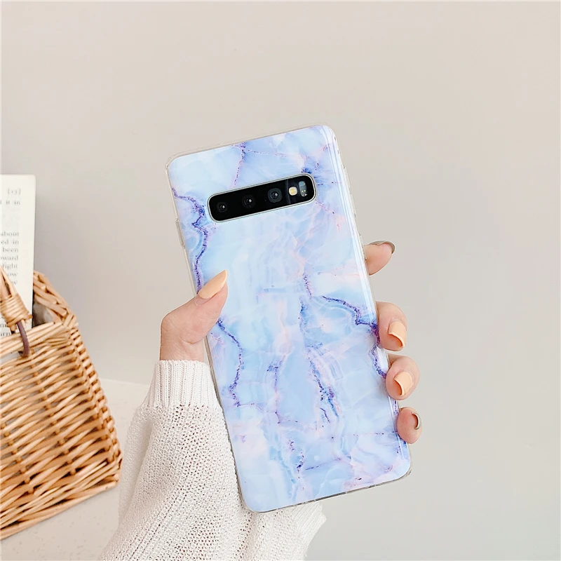 Чехол для телефона HXM с мраморной текстурой для samsung Galaxy A40 A50 A70 S8 S9 S10 Plus S10lite Note10 10 plus мягкая задняя крышка
