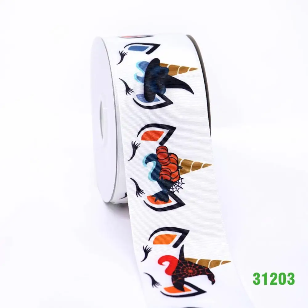 50 ярдов Хэллоуин напечатанный grosgrain ленты 31190 - Цвет: 31203