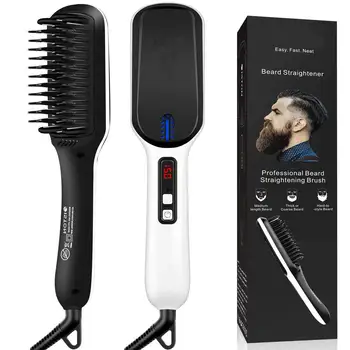 

Multifunctional Hair Comb Brush Beard Straightener Hair Straightening Comb Hair Curler Quick Beard Hair Styler Tools for Men
