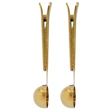 Золотой Нержавеющая сталь два в одном ложка уплотнительный Зажим Кофе мерные ложки домашняя отделка кухни инструмент в скандинавском стиле