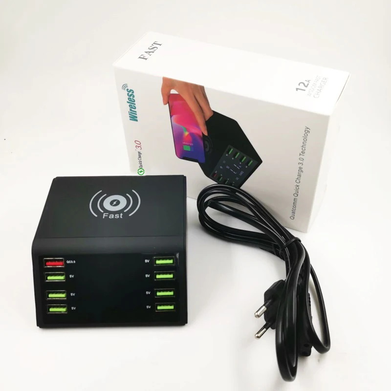 

Quick Charge 3.0 Multi 8 Port USB Fast Charger Fori iphone X For Samsung A70 Huawei P9 Lite Redmi Note 10 Pro