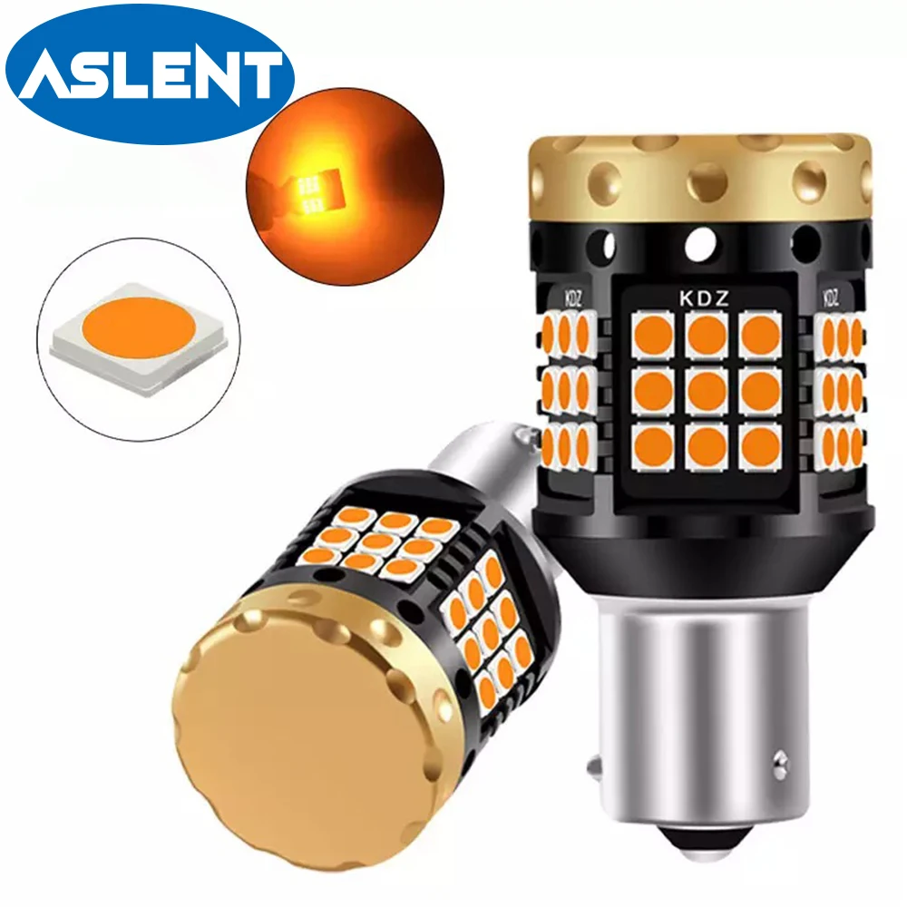 

2PCS P21W LED 1156 BA15S PY21W BAU15S 3030 45SMD Bulb Canbus Free T20 7440 W21W LED Lamp For Car Turn Signal Light Amber 12v 24v