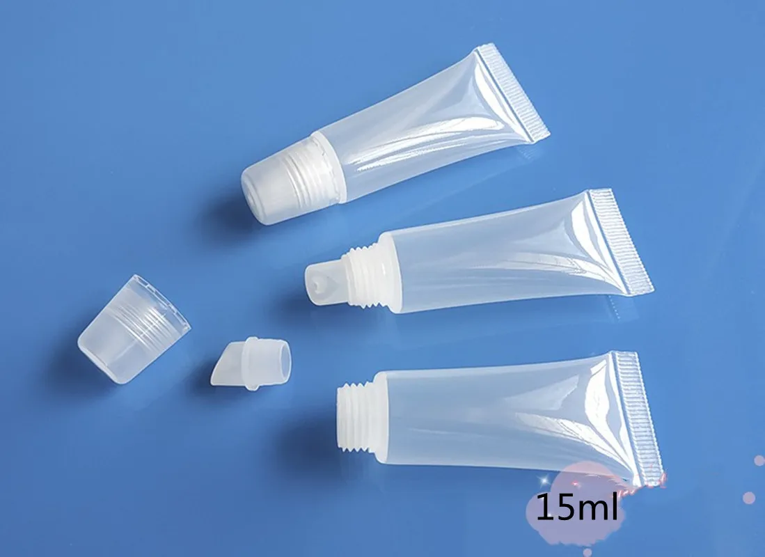 

5g/8g/10g/15g Empty Lipstick Tube Lip Balm Soft Tube Makeup Squeeze Clear Lip Gloss Container Empty bottle Makeup bottle