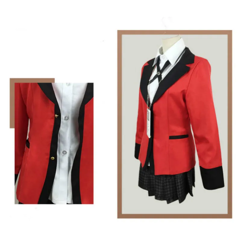 Аниме Kakegurui Косплей Jabami Yumeko костюмы японская школьная форма для девочек