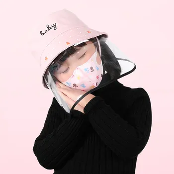

Anti-spitting Protective Hat Dustproof Cover Kids Boys Girls Fisherman Cap Hat Child Protection Cap Cover The Wind And Dust Hat