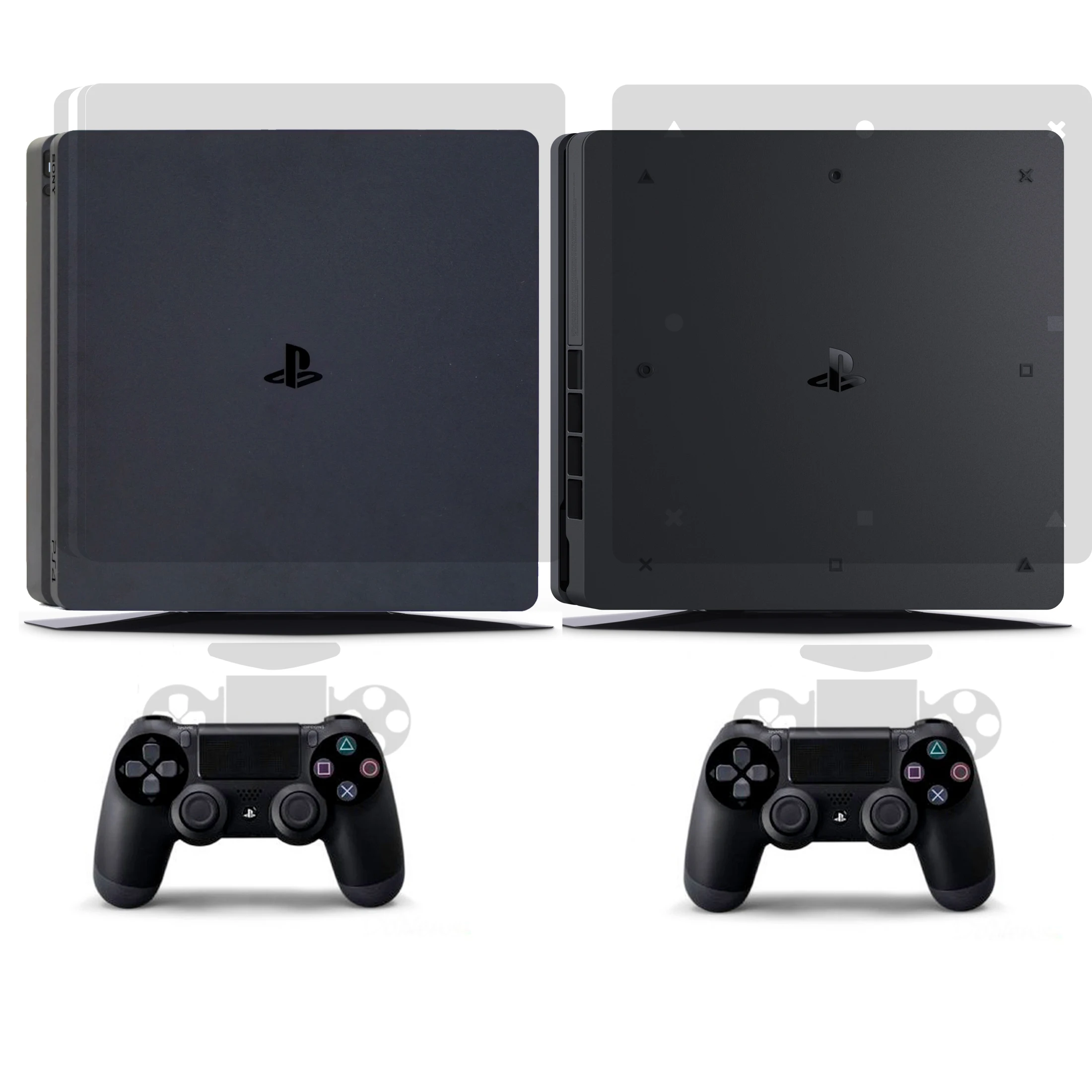 Прозрачная Виниловая наклейка для sony PS4 Slim playstation 4 Slim и 2 контроллера