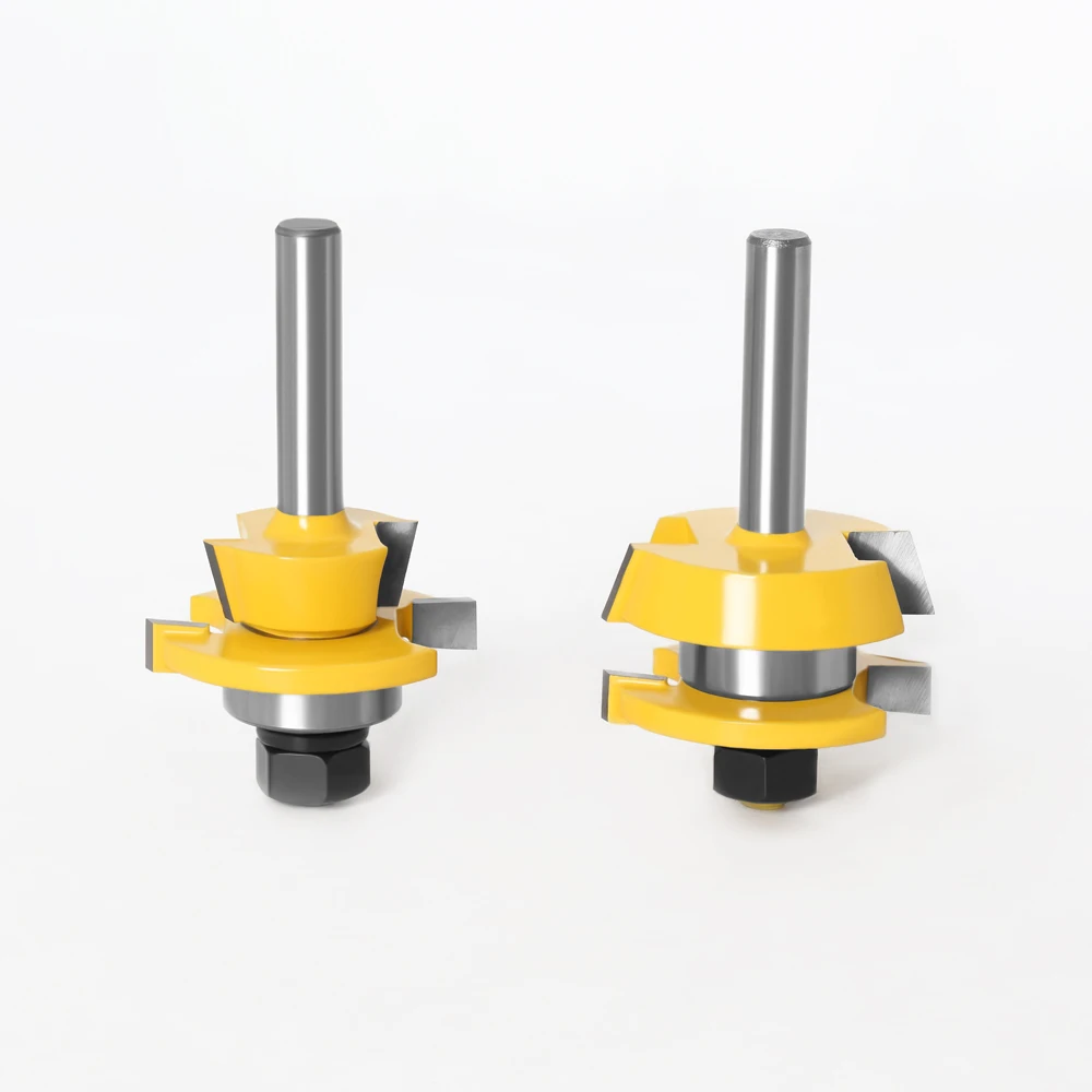 2 개 8mm 생크 레일 및 스타일 라우터 비트 세트-셰이커 도어 나이프, 목공 커터 장부 커터 목공 도구 - AliExpress