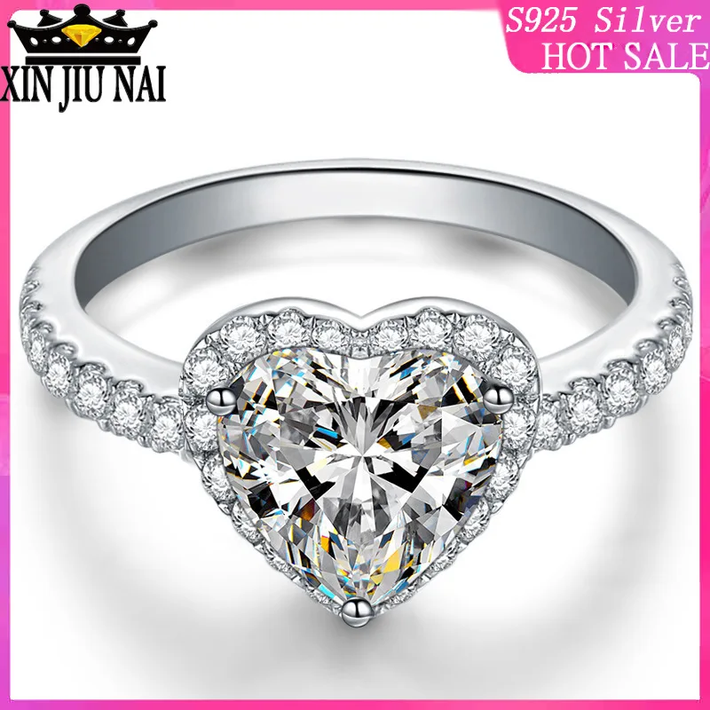 

Love-shaped diamond ring Sweet powder diamond yellow diamond wedding platinum-plated mosaic stone ring