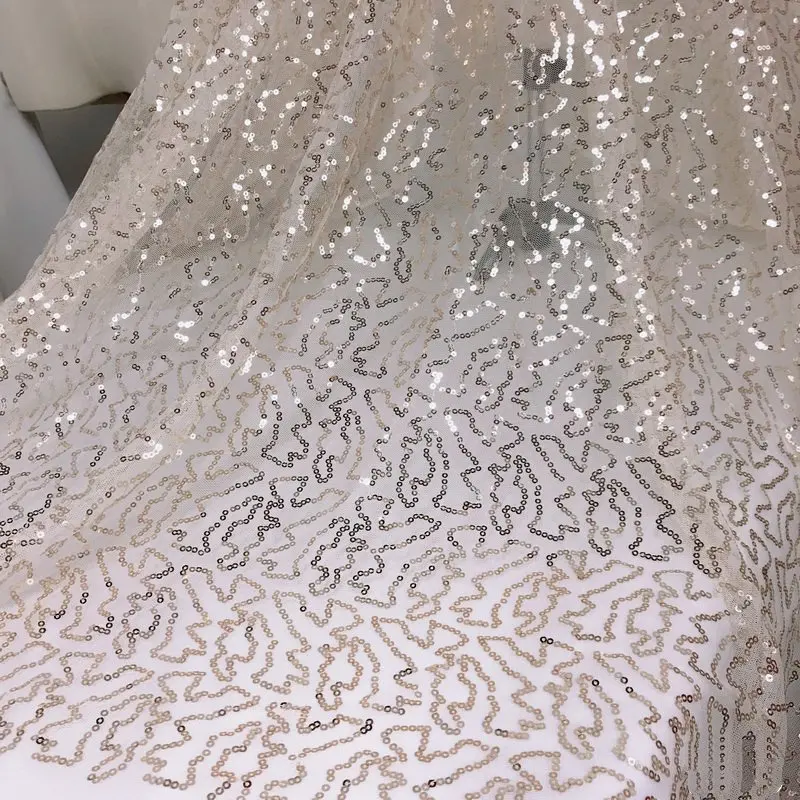 GLace 1Y/Лот 11 Цветов Блестки вышитый бисером сетка швейная ткань для ткани свадебное платье сценический фон TX1420