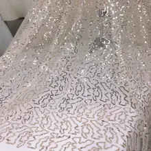 GLace 1Y/Лот 11 Цветов Блестки вышитый бисером сетка швейная ткань для ткани свадебное платье сценический фон TX1420