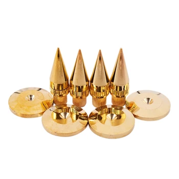 

6 X 36mm Copper Speaker Spike Isolation Stand + Base Pad Feet Mat Speaker Isolation Speaker Isolation Pads-4Pcs