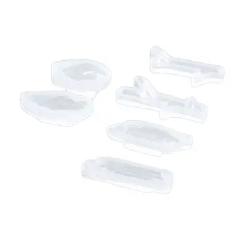

6Pcs Branch Stone Epoxy Resin Molds Irregular Crystal Cluster food-grade silicone meeting Resin Pendant Mold