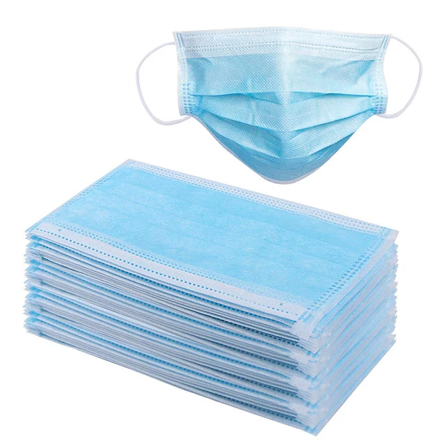 US $38.00  3 Ply Mouth Mask Disposable Non Woven Face Mask Antivirus Dust Protection