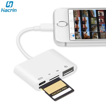 

SD TF Card Reader For iPhone Lightning To SD Card Reader USB OTG Adapter Camera Connection Kit For Apple IOS iPad SD Card Reader