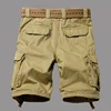 2022 summer Korean style army green cargo shorts men loose washing Multi-pocket army tactical cargo shorts for men size 29-42 ► Photo 2/3